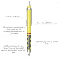 Rotring Tikky Mechanical Pencil, 0.5mm, Neon Yellow