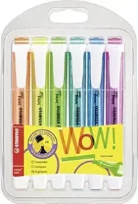 STABILO Highlighter Swing Cool Wallet of 6 Assorted Colours, 275/6-3