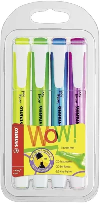 Stabilo Swing Cool Highlighters Wallet of 4
