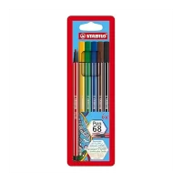 STABILO Pen 68 – Sketch Pen – Premium – Wallet of 6 Colours