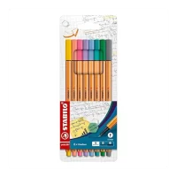 STABILO Point 88 – Fineliner Pack of 8 (Pastel Colours)
