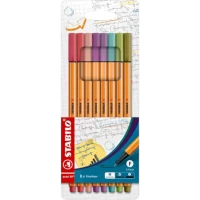 STABILO Fineliner point 88 – Pack of 8 – Assorted Colours