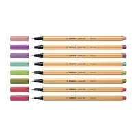 STABILO Fineliner point 88 – Pack of 8 – Assorted Colours