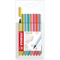 STABILO Fineliner pointMax – Pack of 8 – Assorted Pastel Colours
