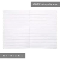Pukka Pad A5 Size, Light Blue Journal Notebooks, Diary Ruled, 96 Pages, 80gsm, Perfect Bound, Card Covers, Elastic Closure to Protect your Pages