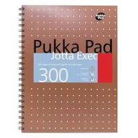 Pukka Pad A4+ Size, Brown Dotted Metallic Executive Range Jotta Notebook, Notepad Diary Squared, 300 Pages, 80gsm, Wire bound, Page Perforation, Margin & 4 Hole Punched [Electronics]