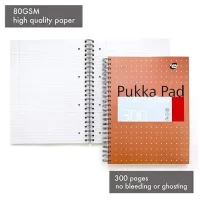 Pukka Pad A4+ Size, Brown Dotted Metallic Executive Range Jotta Notebook, Notepad Diary Squared, 300 Pages, 80gsm, Wire bound, Page Perforation, Margin & 4 Hole Punched [Electronics]
