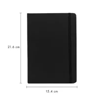 Pukka Pad A5 Size Black Soft Cover Notebook Notepad Diary Ruled, 192 Pages, 80gsm, Case Bound, Page Marker Ribbons, Expandable Inside Pocket, Elasticated Closure, Acid Free Cream Paper [Office Product]