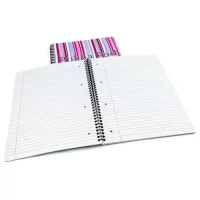 Pukka Pad A4 Size Single Line Blue Stripes Jotta Polyprop Notebook Diary Ruled 200 pages, Micro Perforated, 80gsm Spiral Wiro Bound, Ruled with Margin, 4 Hole Punched, Assorted Coloured Packs