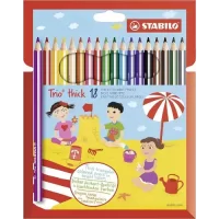 Stabilo Trio Thick Pencil, Set of 18, Multicolored
