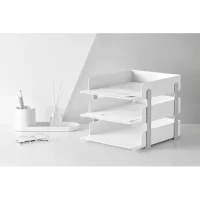 Litem Levo Tray 3 Layers Mint Modern Design Convenient and Practical Organiser Convenient & Durable Tray to Store Papers