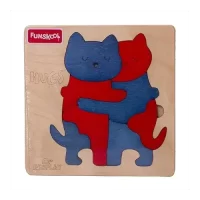 EKOPLAY-HUGS - CAT-WOODEN PUZZLE