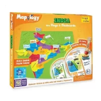 Mapology India Map with Flashcards