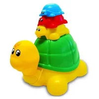 Funskool Ride 'n Hide Turtle, Multi Color