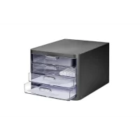 Litem Clear Multi Cabinet Dark Grey Modern Design Convenient and Practical File & Paper Organiser Convenient & Durable for Office Use