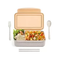 LB-8891 LUNCH BOX PLASTIC(SHANGHAI BISTRO,1100ML,WHEAT FIBRE)