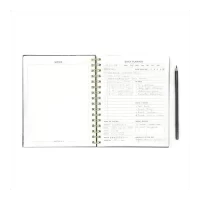 7mm Between the Lines Daily Planner (Square), 150 pages, Wiro Hardbound, 17 x 21.5 cms, Schedule | Appointment | Journal | Notes | Menu of the day | Money & Exercise Tracker | Highlight of the day | 75 Days