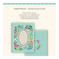 7mm Annual Undated Planner – Best is Yet To Come | Goals & To-dos | Yearly, Weekly and Monthly Planner | Productivity Planner | Financial Planner | 2 Ribbon Bookmarks | 21 X 17.5 cms | Aqua Blue