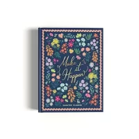7mm Annual Undated Planner – Make It Happen | Goals & To-dos | Yearly, Weekly and Monthly Planner | Productivity Planner | Financial Planner | 2 Ribbon Bookmarks | 21 X 17.5 cms | Blue