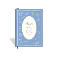 7mm Recipe Journal | Made with Love Sky Blue | Make your own Recipe and Cook Book | Kitchen Essential | A5 Size | 4 Sticker sheets | Hardbound and Laminated | 21 by 14.8 cms