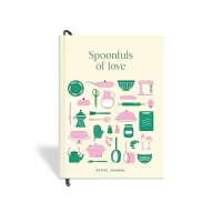 7mm Recipe Journal | Spoonfuls of Love | Make your own Recipe and Cook Book | Kitchen Essential | A5 Size | 4 Sticker sheets | Hardbound and Laminated |14.8 X 21 cms | Green