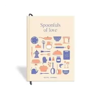 7mm Recipe Journal | Spoonfuls of Love | Make your own Recipe and Cook Book | Kitchen Essential | A5 Size | 4 Sticker sheets | Hardbound and Laminated |14.8 X 21 cms | Beige