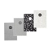 Pukka Pad, Carpe Diem 32 Page A6 4 Pack – Includes Plain, Lined, Dotted, and Planner Notebooks – Monochrome [Unknown Binding]
