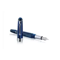PENLUX Blue Luxury Fountain Ink Pen with Medium Nib | Piston Filling | 1ml Ink Capacity | Delgado Blue Grotto | Ideal for Gifting, Pen Collectors and Pen Enthusiasts