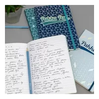 Pukka Pad A5 Size, Dark Blue Journal Notebooks, Diary Ruled, 96 Pages, 80gsm, Perfect Bound, Card Covers, Elastic Closure to Protect your Pages