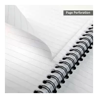 Pukka Pad A5 Size Single Line Project Book Ruled 200 pages, Micro Perforated, 80gsm Spiral Wiro Bound (Silver Twin Wire) Glee Project Book Dark Blue Polyprop Cover