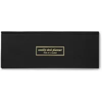 7mm Between the Lines Weekly Desk Planner Charcoal, 60 tear off sheets each, Printed Hardbound Notepad, 10.5 x 20.5 cms, Keyboard Size, Black