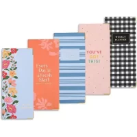 7mm Between the Lines Weekly Planner Checkmate, 120 leaves, Printed Hardbound Notepad, 9.5 x 20.5 cms, Pocket Size, Black and White