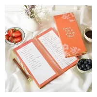 7mm Between the Lines Weekly Planner Coral Rush, 120 leaves, Printed Hardbound Notepad, 9.5 x 20.5 cms, Pocket Size, Orange