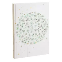 Goldbuch Blank Notebook A5 Size200 Pages Journal Acid Free Paper |100 gsmThread stitching with BookmarkSuitable for Fountain Pen Gentle Flower – Art Print with Gold Stamping