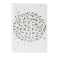 Goldbuch Blank Notebook A5 Size200 Pages Journal Acid Free Paper |100 gsmThread stitching with BookmarkSuitable for Fountain Pen Gentle Flower – Art Print with Gold Stamping
