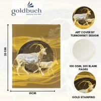 Goldbuch | Notebook | 200 Pages | Blank | 100 gsm | A5 Size | Fountain pen Friendly | Beautiful diary For Gifting | Artist | Caricature | Writer | Poet | Professional Drawing