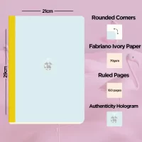 flexbook Smartbook 21 x 29 Ruled Notebook ,Light Blue/Green Eco Paper Cover X Scrikss Carnival 0.7mm Roller Ball Point Pen – Matte Satin Black SS Barrel & Cap | V22 COMBO