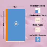 flexbook Smartbook 13 x 21 Ruled Notebook , Blue Eco Paper Cover X Scrikss Carnival 0.7mm Roller Ball Point Pen – Matte Satin Black SS Barrel & Cap | V26 COMBO