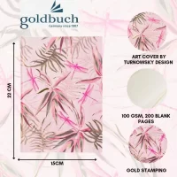 Goldbuch 64241 Notebook DIN A5 Jungle Vibes Dragon Fly in Turnowsky Design|Scrikss Ball Point Pen Chrome Plated Brass Body Gold Plated Trims Twist Mechanism Noble 35 Series| V2 COMBO